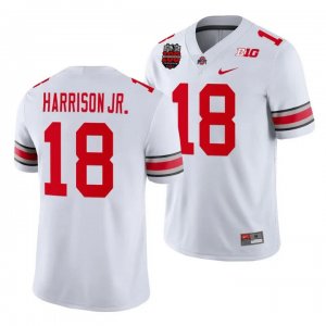 NCAA Ohio State Buckeyes Men's #18 Marvin Harrison Jr. White 2023 Football College Jersey LVM5443NV